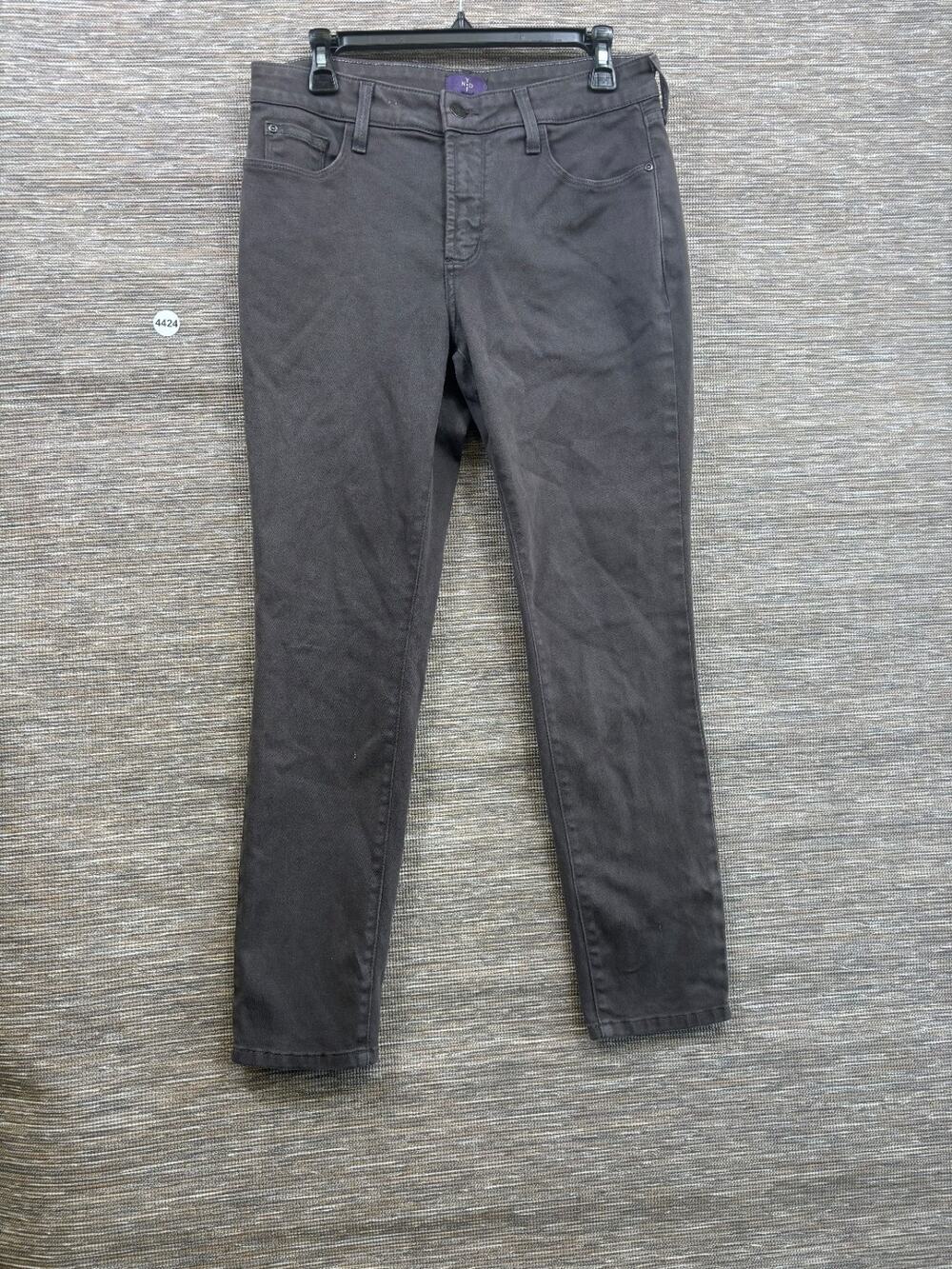 NYDJ Women's Legging Pants Slimming Size 10P Gray Mid Rise Denim Stretch